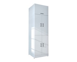 Roomart DORA-II Wasmachine Ombouwkast 70x230 cm met Opzetkast - Wit