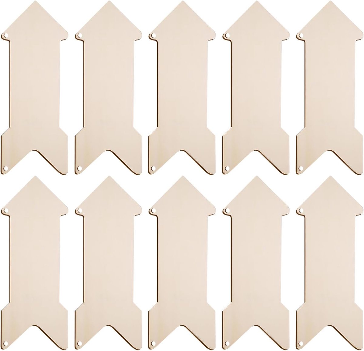 Bordjes, 10 Stuks, Hout, Modern, Houtkleur, 30 x 11 x 0.23 cm, Perfect voor Woondecoratie, Tuinborden of Doe-het-zelfprojecten