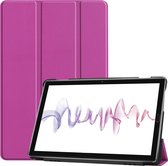 Tablet hoes geschikt voor Huawei MediaPad M6 10.8 Tri-Fold Book Case - Paars