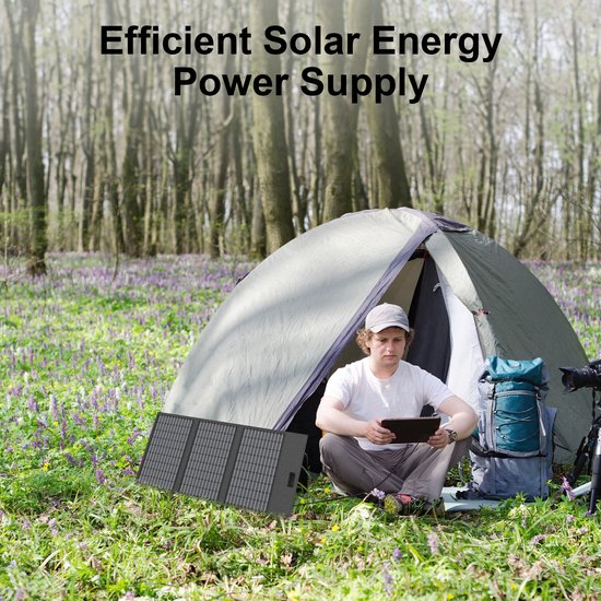 45W Opvouwbaar Zonnepaneel ETFE | IP67 Waterbestendig Zonneoplader voor Kamperen & Camper, Compatibel met Draagbare Energiecentrale, 24% Omzettingsrendement — afbeelding 5
