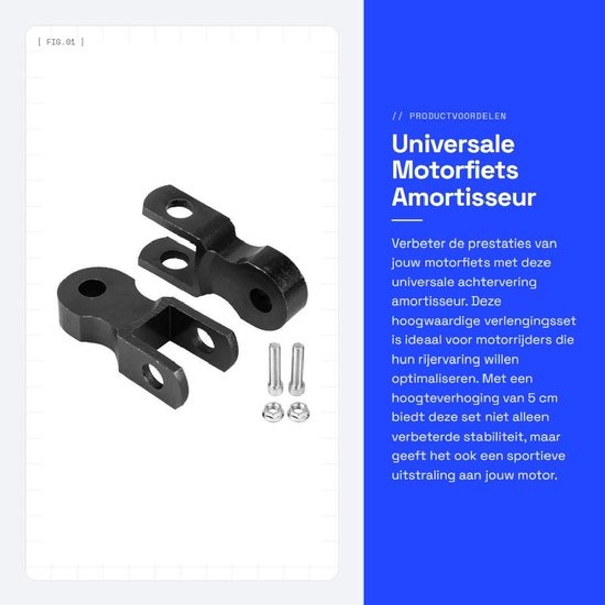 Dailygoody - Universele motorfietsamortisseur - Achtervering