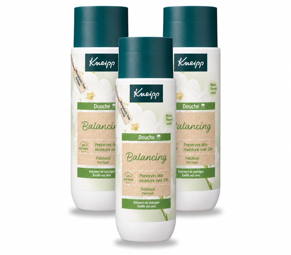 3 x Kneipp - Douchegel - Patchouli - 200 ml - Voordeelverpakking - 3 stuks