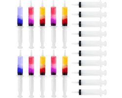 10 stuks Halloween Jello Shot spuiten met doppen, 60 ml feestspuiten, herbruikbaar, Halloween-feestaccessoires, decoratie