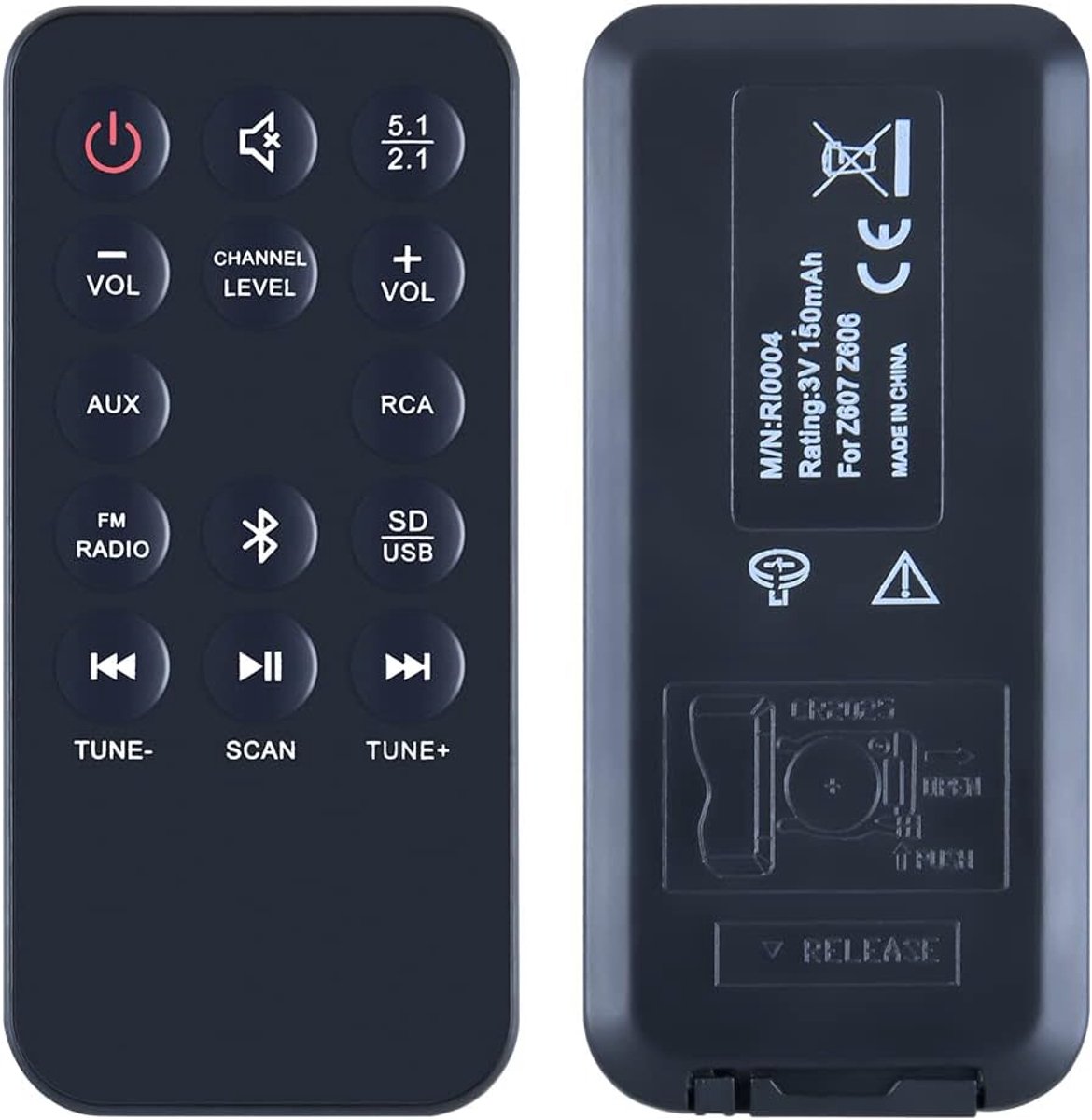 Vervangende afstandsbediening voor Logitech, compatibel met Z607 Z606