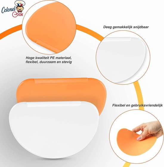 Hoorn| set van 2|✮✮LEVENSLANGE GARANTIE✮✮- raclette/schraper Patisserie| 2 Kleuren flexibele Patissier's hoorn| maat 15,8X10,3 CM| plastic banketbakker — afbeelding 2