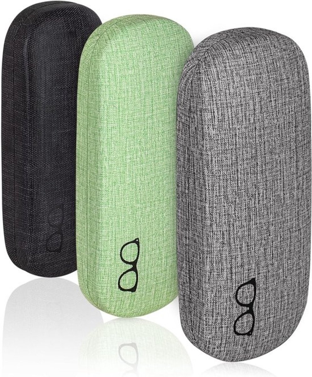 Set van 3 stevige brillenkoffers voor grote leesbrillen - Bescherming en stijl voor je brillen