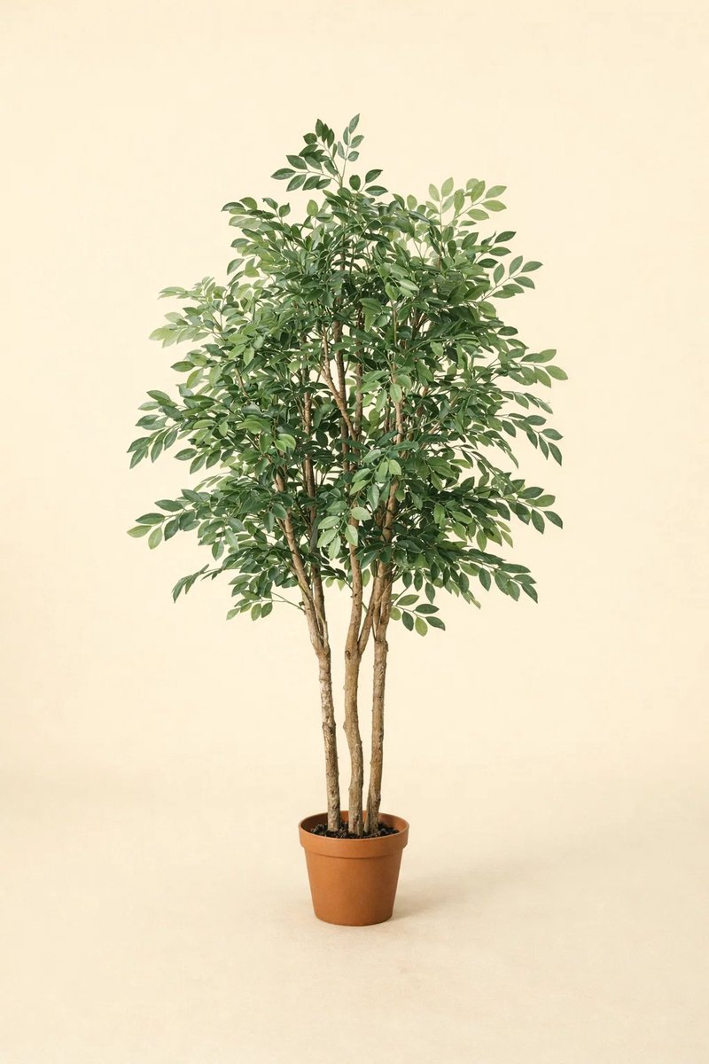 plantenkopen.online Onlineplantenkopen - Kunstplant Ficus Exotica 150cm - Kunstplanten voor binnen - Onderhoudsvrij - Kunstplant - Plant - Nep plant Groen