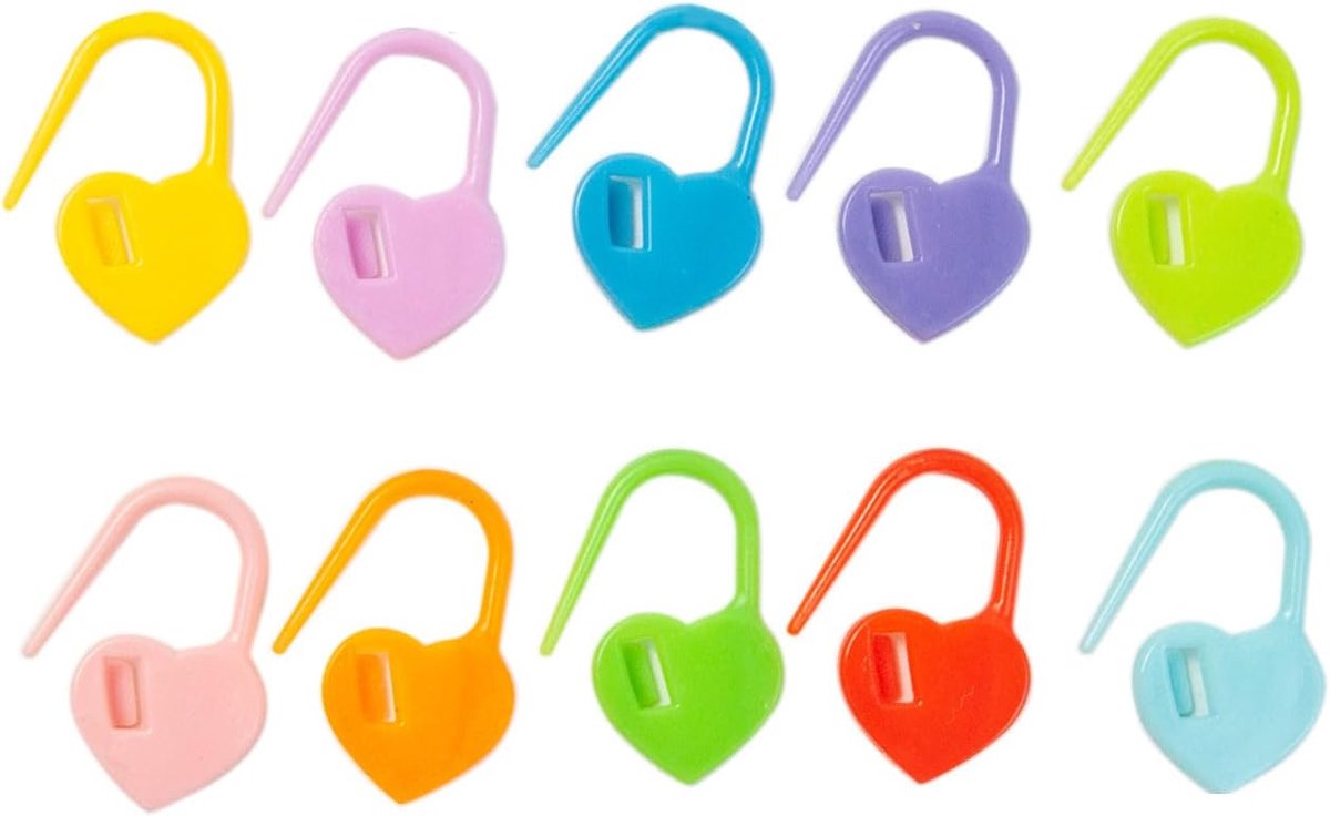 50 STUKS Stitch Markers, Kleurrijke Plastic Breien Haak Vergrendeling Stitch Hart Vorm Stitch Teller Haak Voor DIY Handwerk Breien Ambacht