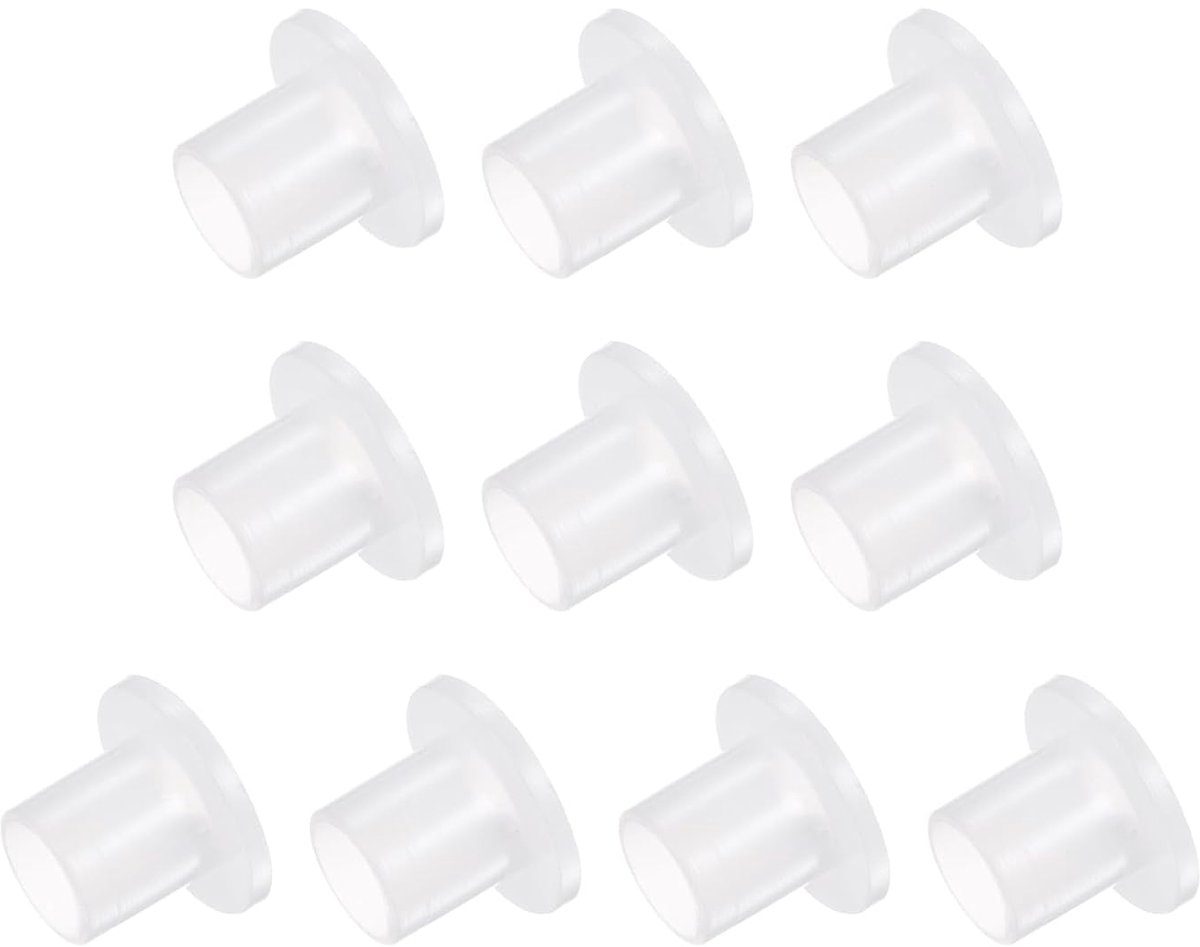 10 stuks flensbussen van nylon [boring 10 mm x OD 12 mm x lengte 14 mm] kunststof bussen van nylon voor boom, wit