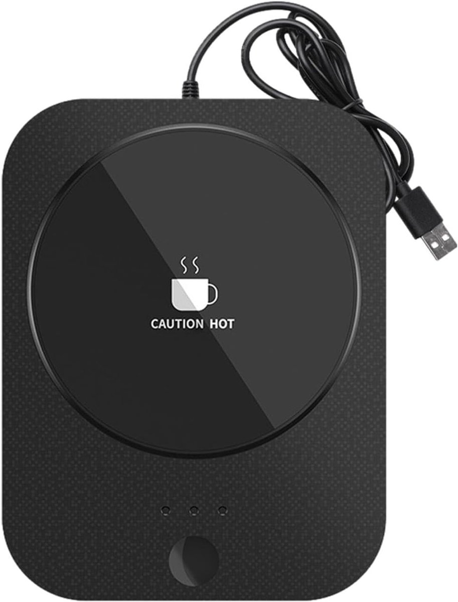 Koffiekopjeswarmer, bekerwarmer - Smart 3-speed koffiekopjeswarmer | Drankwarmer, 8H automatische uitschakeling, slimme bekerwarmer, onderzetter voor hete koffie, thee, express - zwart