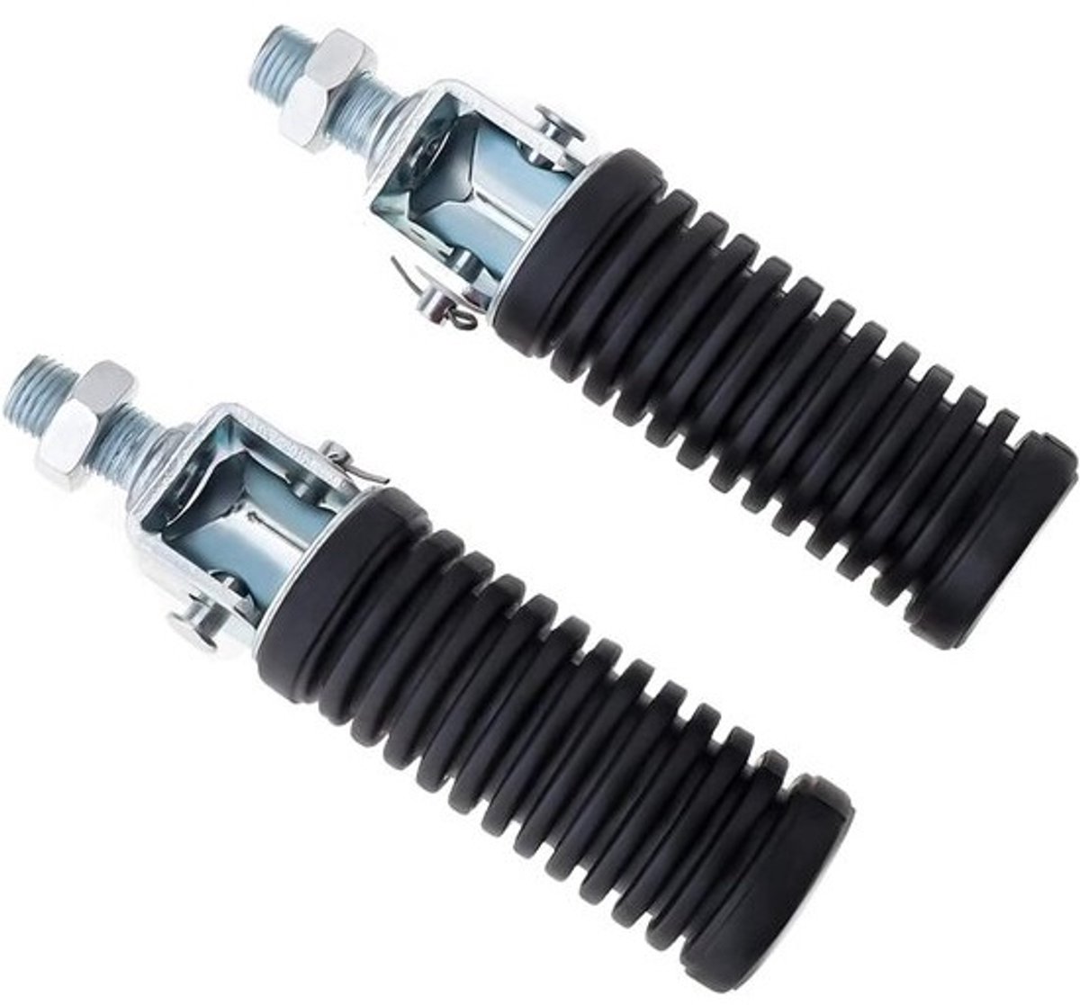 Motorcycle Folding Pillion Footrests Foot Pegs Rear Foot Peg Pedal 10MM Thread Aluminum Left & Right