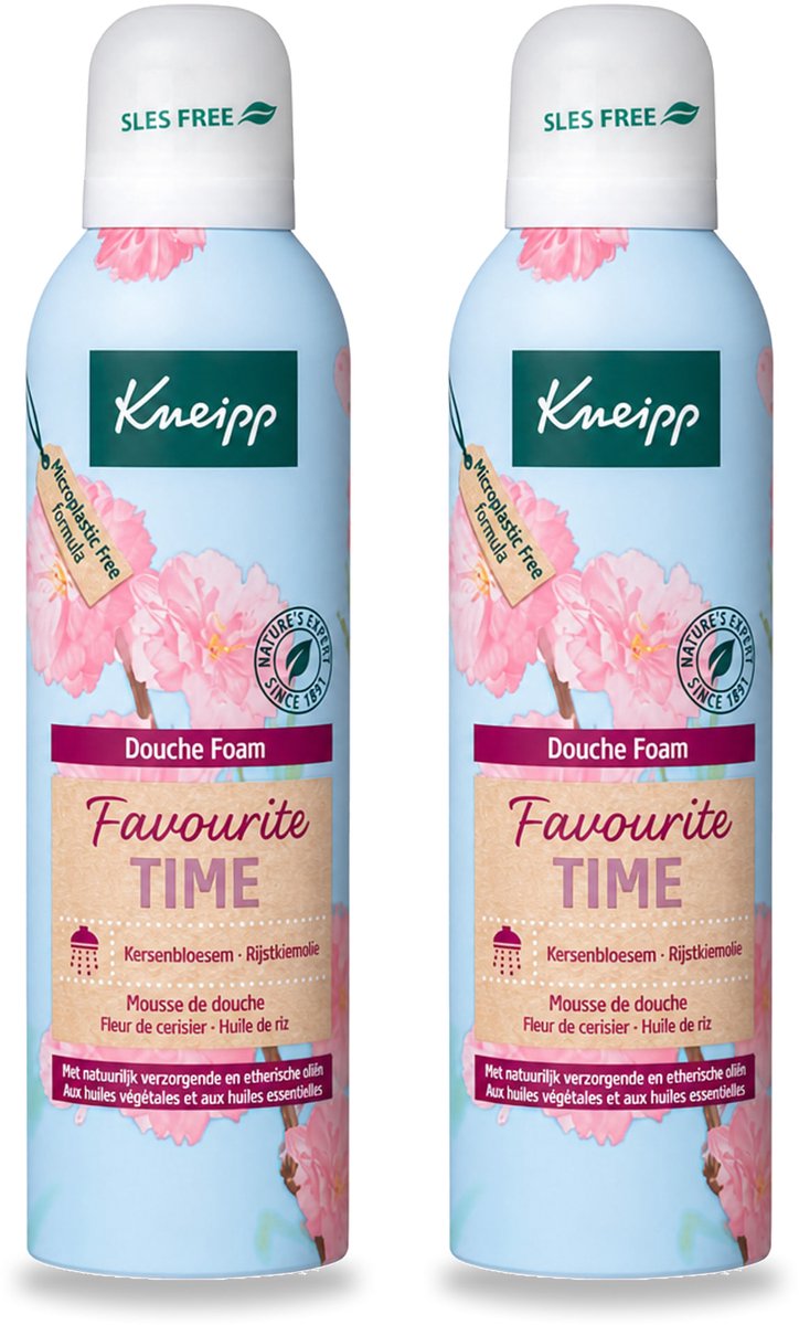 2 x Kneipp - Douche schuim - Favourite Time - Kersenbloesem - 200 ml - Voordeelverpakking - 2 stuks
