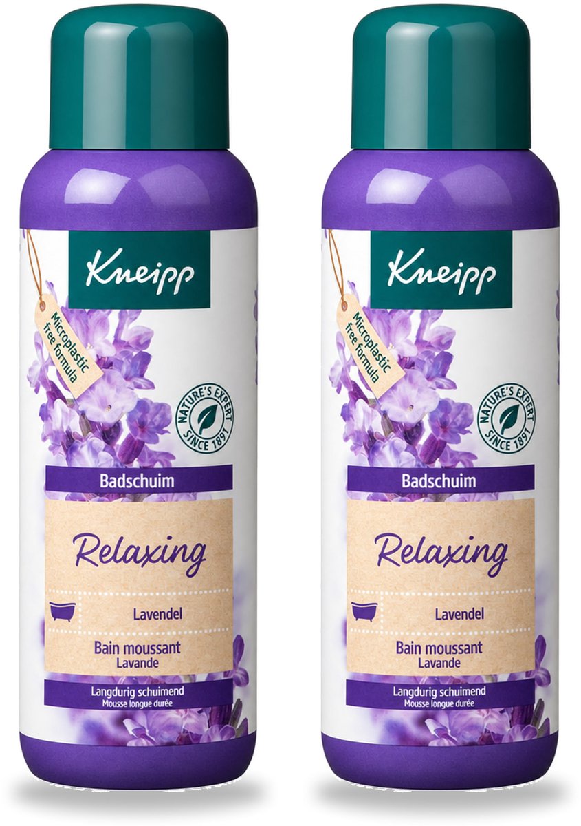 2 x Kneipp - Badschuim - Lavendel - Bloemige geur - 400 ml - Voordeelverpakking - 2 stuks