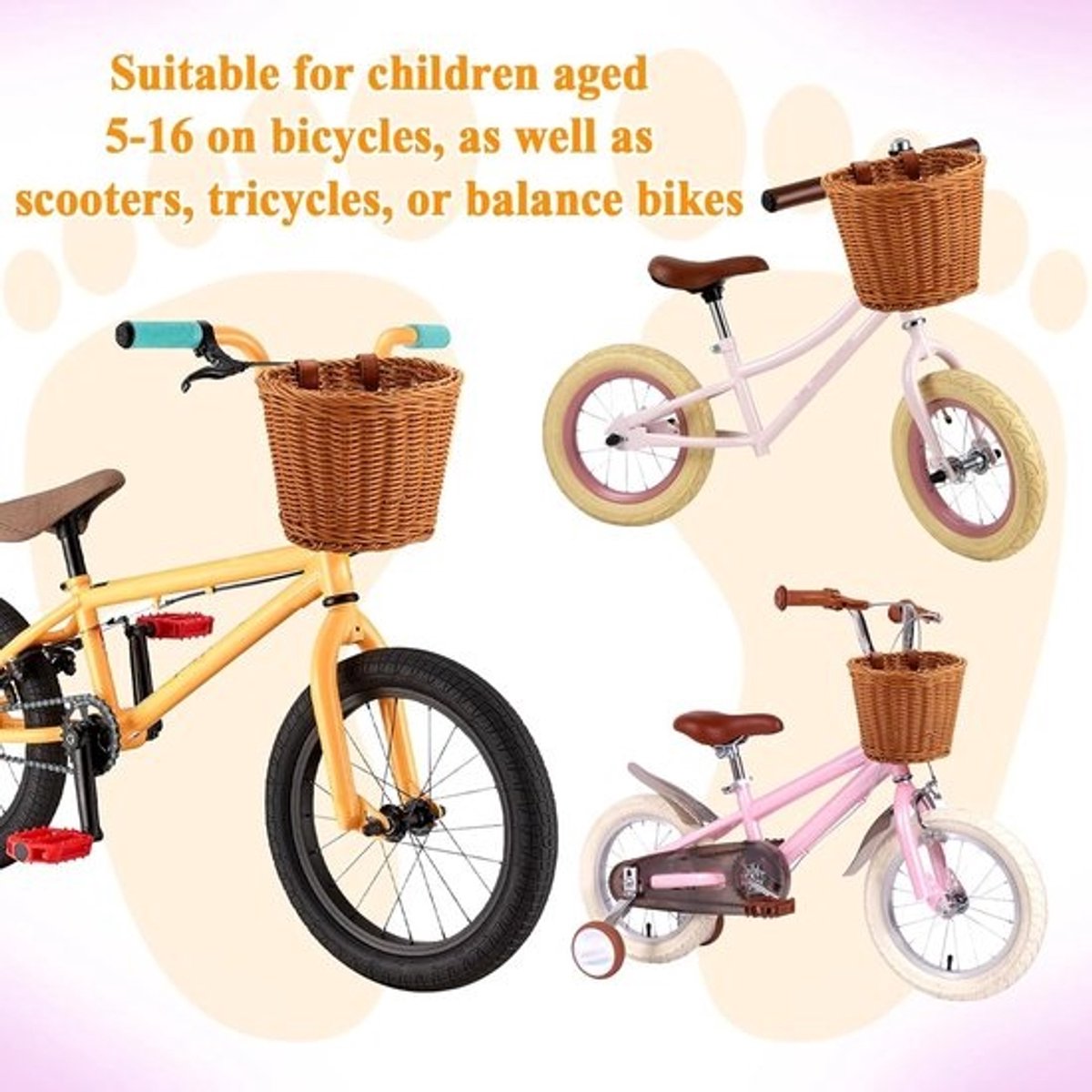 Fietsmand Kinderfiets - Fietsmand - Fietsmand Kind - Fietsmand Jongen - Fietsmand Meisje