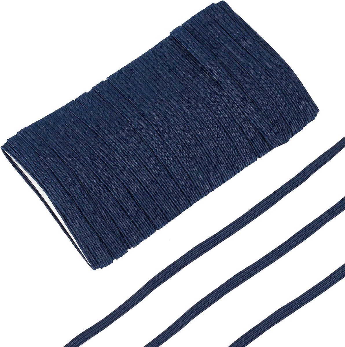 Elastische riemen rekbaar en duurzaam gevlochten elastisch koord gevlochten rekbare band marineblauw voor naaien en handwerk