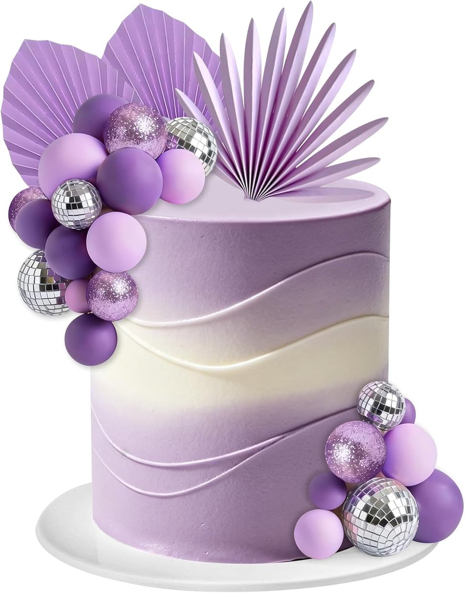 Verjaardagsballen, bohoper versieren taart, taarttopper, palmblad, voor taart, verjaardag, ballen voor verjaardagsfeest, bruiloft, themafeest (A)