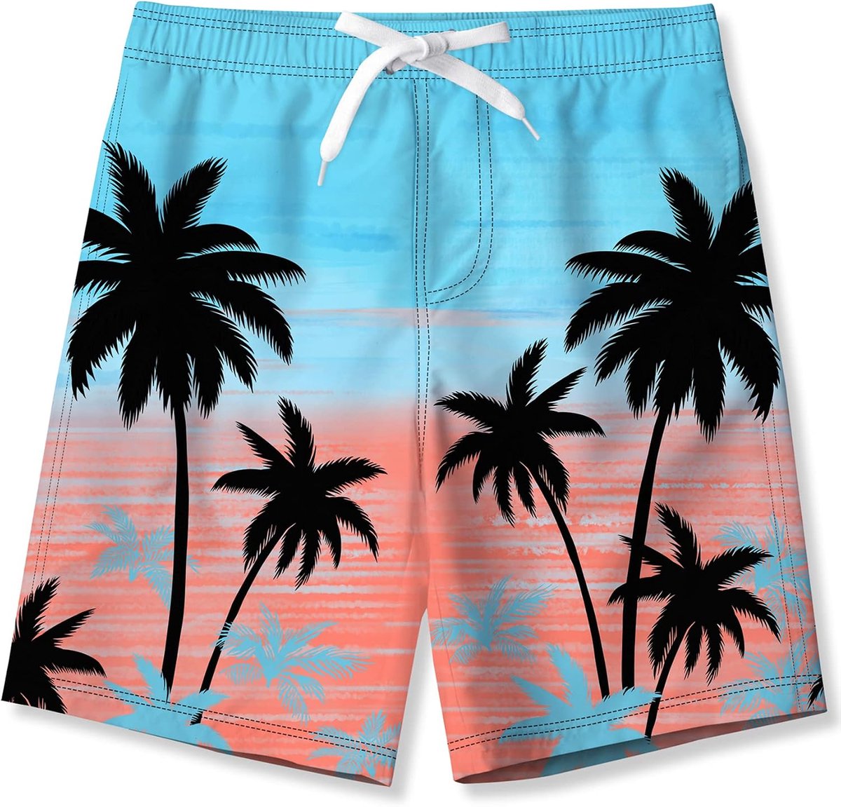 Jongens Zwembroek Grappig Gedrukt Sneldrogend Strand Board Trunks met Mesh Voering 6-14 Jaar
