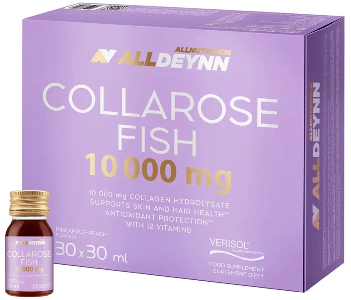 ALLDEYNN COLLAROSE bottles Fish 30 bottle x 30 ml – VERISOL® Viscollageen – Pineapple Peach | Nutriworld