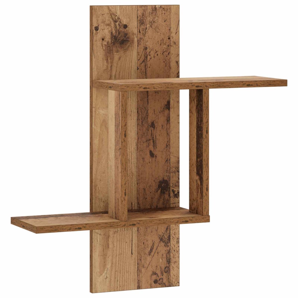 vidaXL Wandplank - Oud - hout - 59 - x - 17 - x - 63 - cm - Bewerkt - hout Oud hout