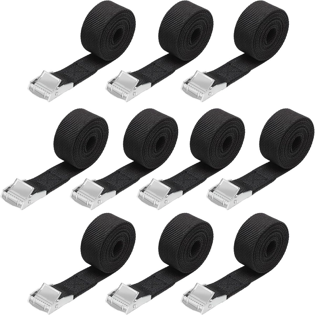 Spanband - Set van 10 - Roestvrij - Sjorband - Bevestigingsriem - Herbruikbaar - 50 cm