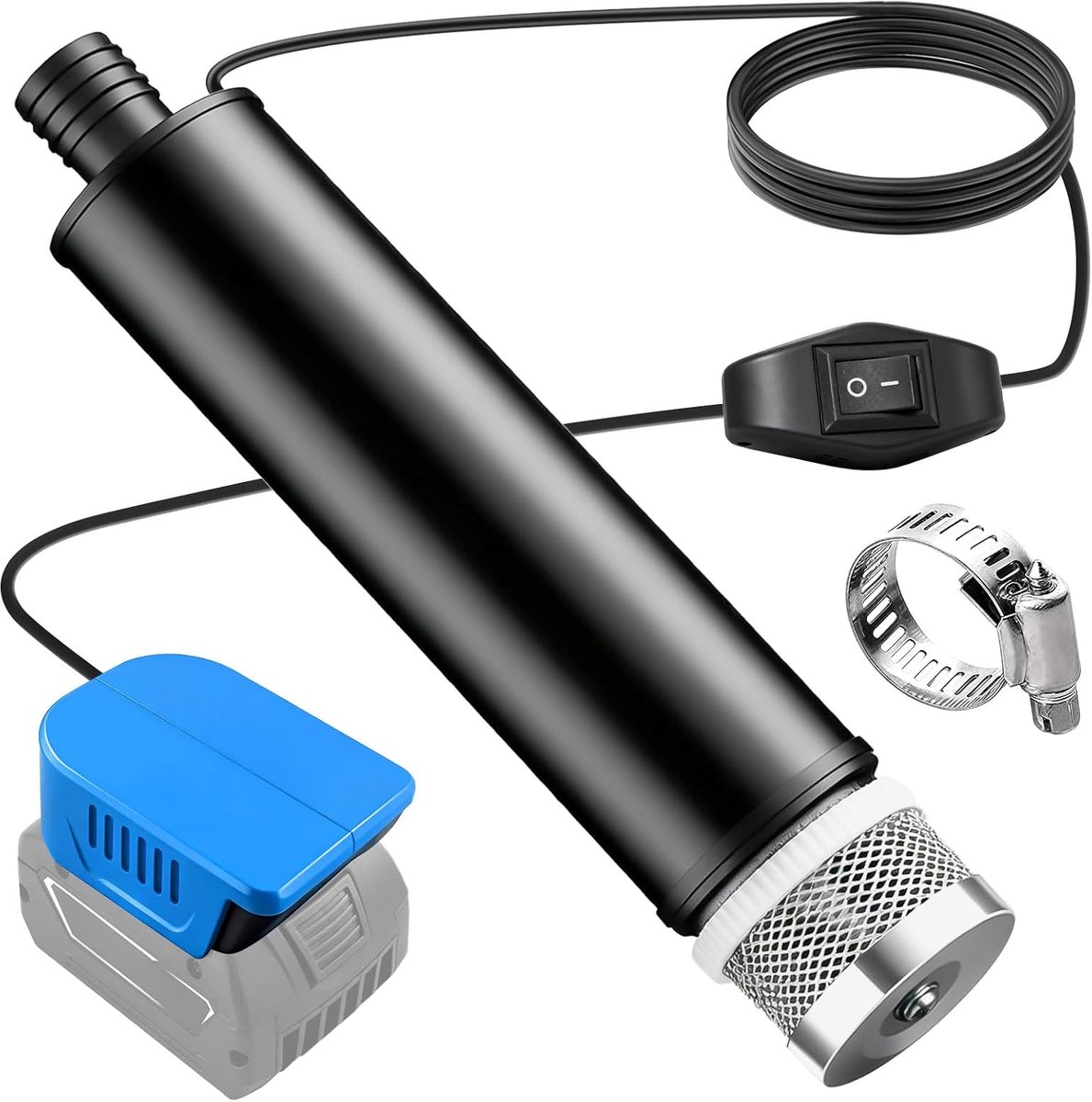 Mini-waterpomp voor Bosch GBA 18 V accu, 30 l/min, 120 W, waterpomp voor Bosch Professional 18V systeem GBA accu, vuilwaterpomp voor tuin, whirlpool, aquarium (zonder accu)