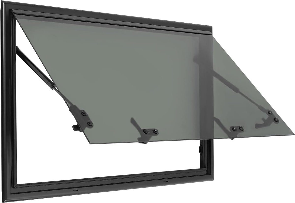 800 x 500 mm, camperraam met dubbele beglazing, maximale openingshoek 85°, camperraam, camperraam, raam voor camper, caravan, bestelwagen, camper