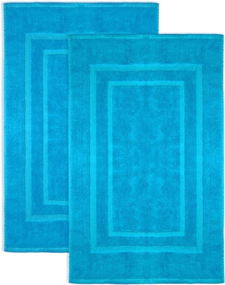 Set van 2 Badstof Badmatten 100% Katoen 50x80cm in Diverse Kleuren