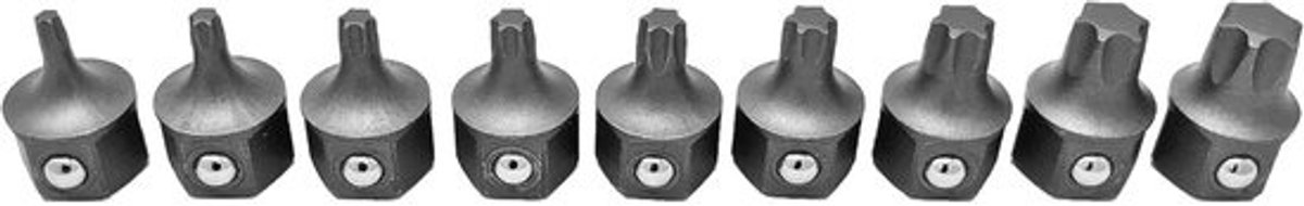9-delige Stubby Torx-bitset voor professioneel gebruik