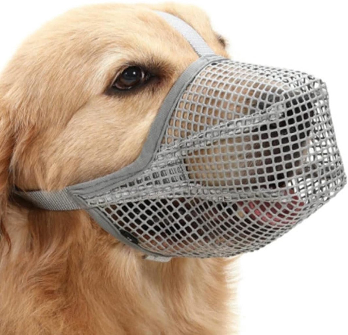 Muilkorf voor Honden, Ademende Regelbare Muilkorf voor Kleine Honden, Ademend, met Regelbare Schouderbanden, Voorkomt Eten, Bijten en Blaffen, voor Middelgrote en Grote Honden