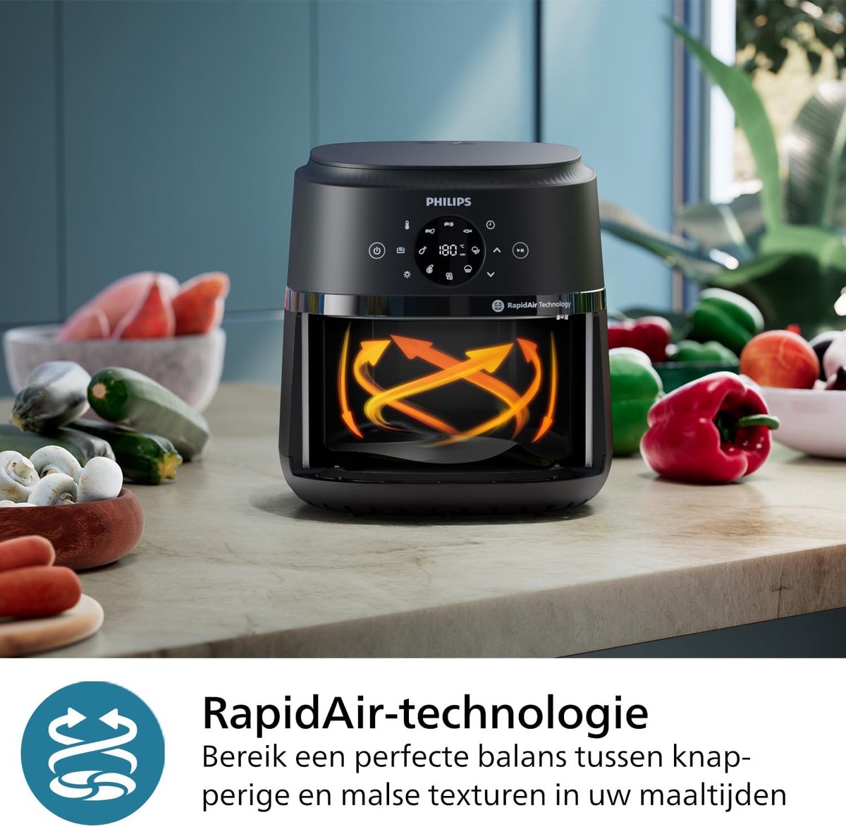 Philips 2000 Series Airfryer XXL met Dubbele Lade - afbeelding 2