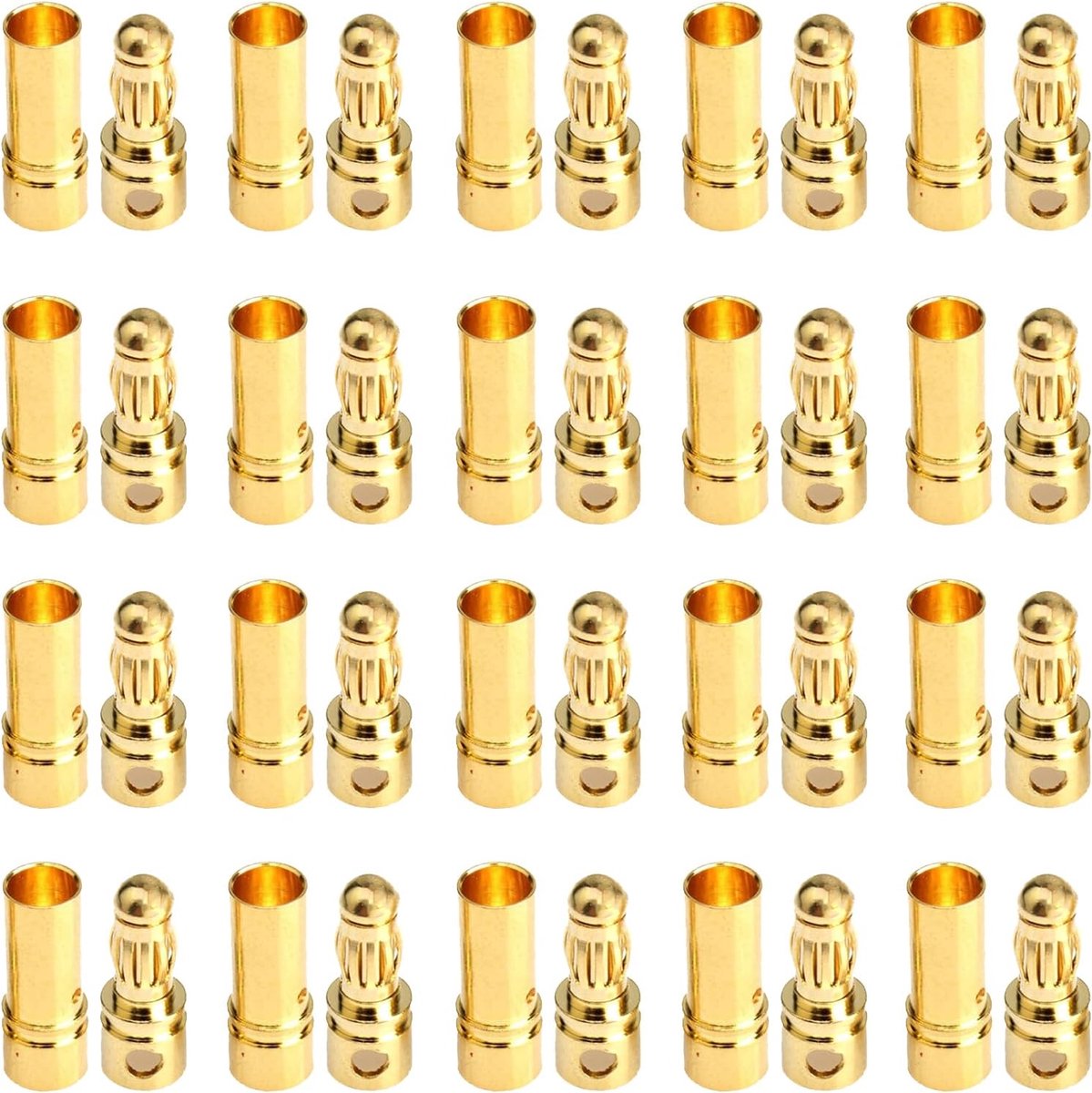 20 paar Vergulde 3.5mm Bullet Mannelijk en Vrouwelijk Bananenstekker Ronde Stekker voor RC ESC motor Lipo batterij