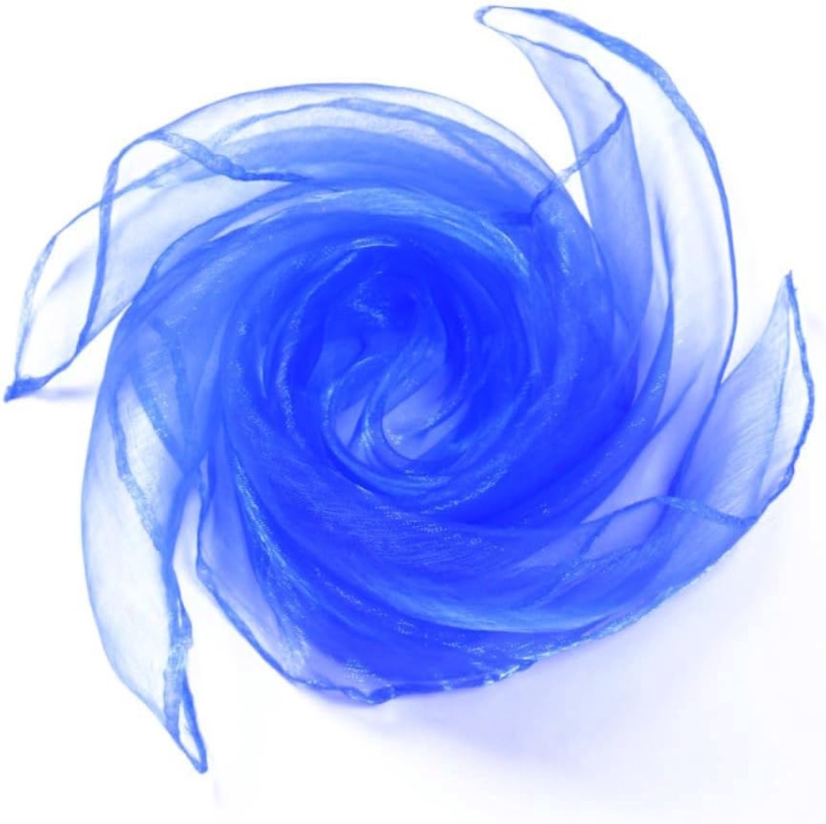 10 stuks vierkante jongleerdoeken, zijden doeken, chiffondoeken, performance dansdoeken, gymnastiekdoeken, jongleerdoeken, sjaals voor dansen, jongleren, sensorische dansdoeken, 60 cm, blauw