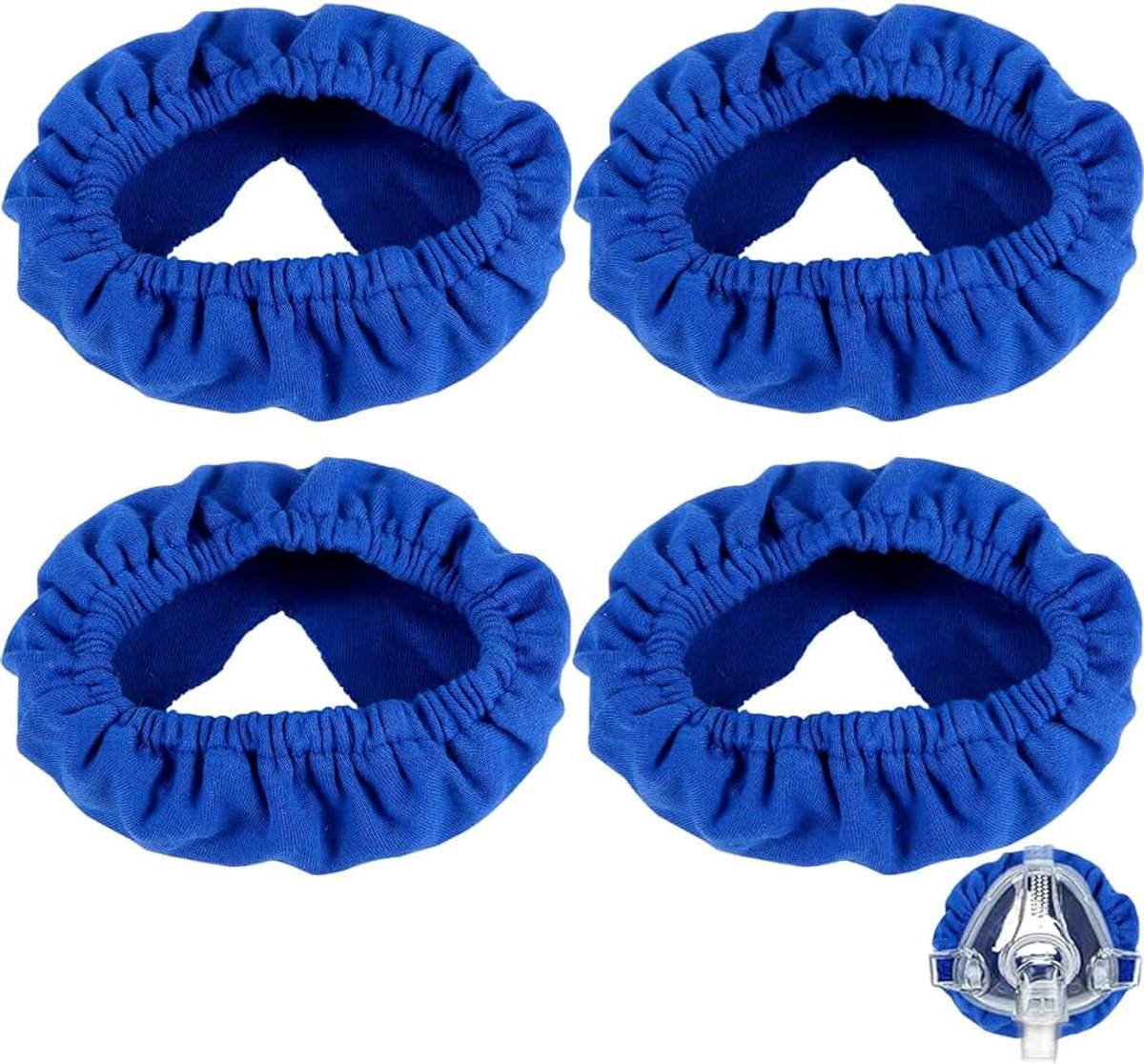 Volgelaatsmaskers, Zacht Positieve Druk Maskerkussens, Elastisch Gezichtskussenkussens Hoofddeksels, Vermindering van Rode Wangmarkeringen (Blauw)