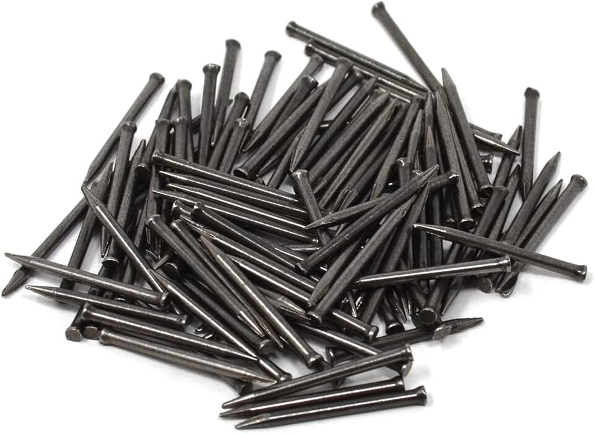 Stalen pennen stalen spijkers plint pennen nagel 1,5 x 20 mm platte kop 100 stuks