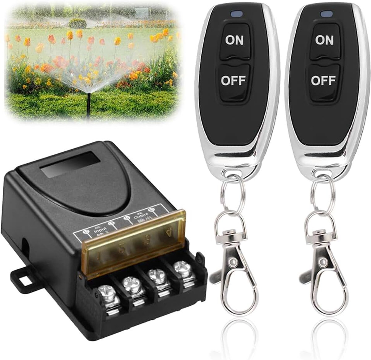 Afstandsbediening, schakelaar, 433 MHz, 220 V, 30 A, draadloze deuropener, afstandsbediening met 2 zenders, draadloze afstandsbediening, schakelaar, voor garagedeur, rolluiken, licht
