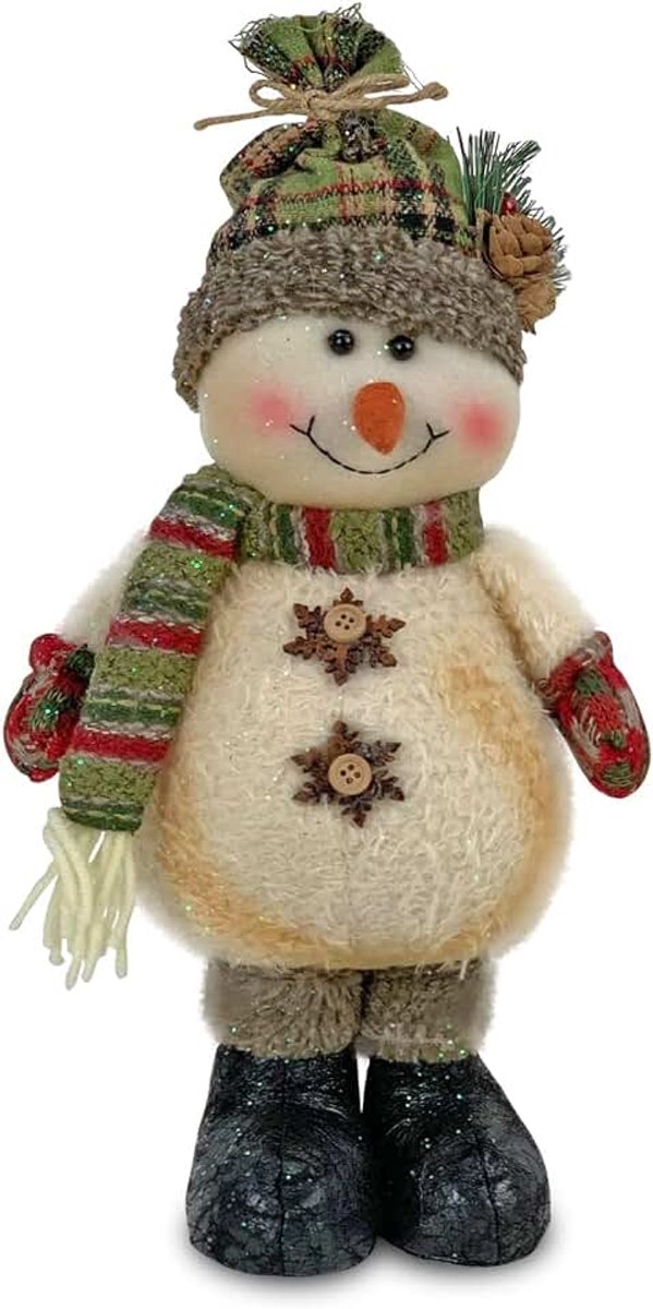 Sneeuwpop van pluche cadeau-idee Kerstmis huis 4638