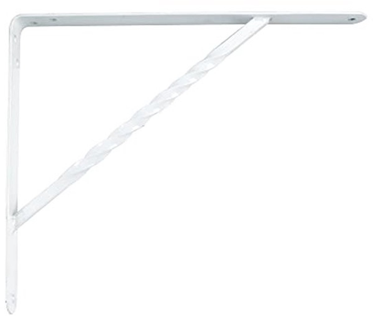 Wandplank Hoekrek van Metaal | Stalen Steun voor Planken | Wit | Afmetingen 200 x 150 mm | Draagvermogen tot 225 kg