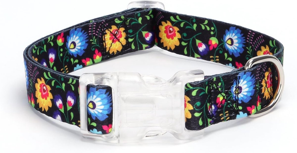 Hondenhalsband voor kleine, middelgrote en grote honden, verstelbare zachte puppy katten halsbanden veelkleurige patronen halsbanden voor honden meisje jongen puppy wandelen hardlopen