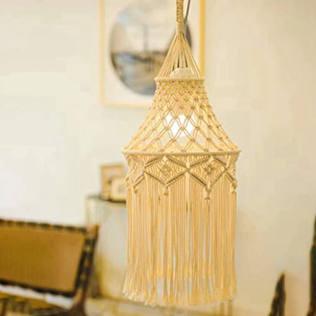 Lampenkap hanglamp bureaulamp slaapkamer hanglampen lampenkap, lampenkap mandala slot decoratie, hangend een muur Bohemian Home Decor