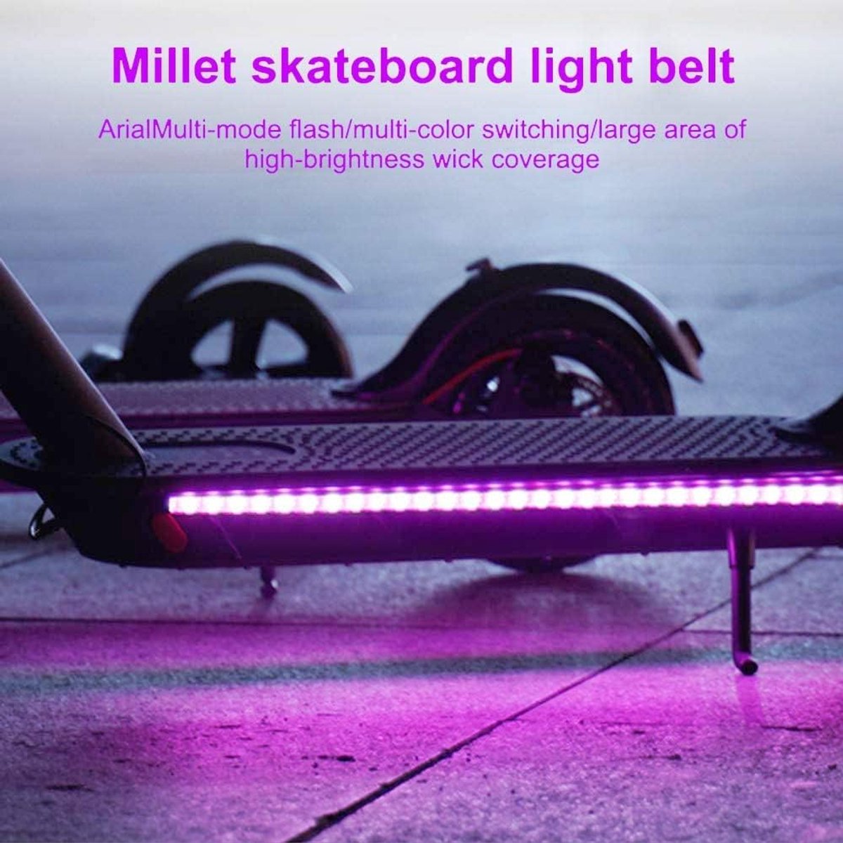 Strip Licht, SUNJULY Waterdichte Elektrische Scooter Opvouwbare LED Strip Verlichting voor Xiaomi M365 voor Skateboard, Scooter Outdoor Decoratie