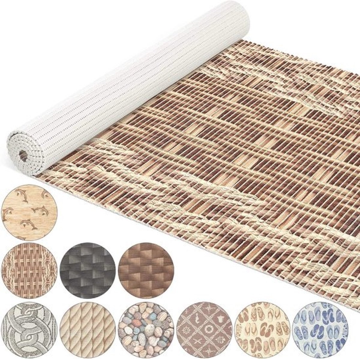 Antislip Badmat 300 x 65 cm - Gevlochten, Waterafstotend en Sneldrogend