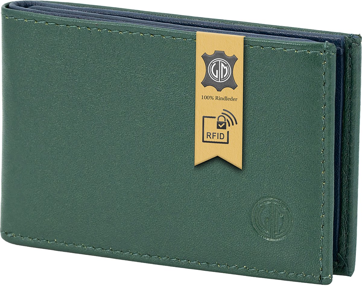 LINDENMANN heren kaarthouder RFID - groen-blauw
