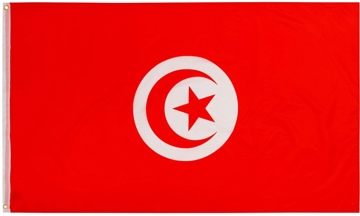 Weerbestendige Vlag Tunesië 90 x 150 cm - Ideaal voor Sport en Decoratie