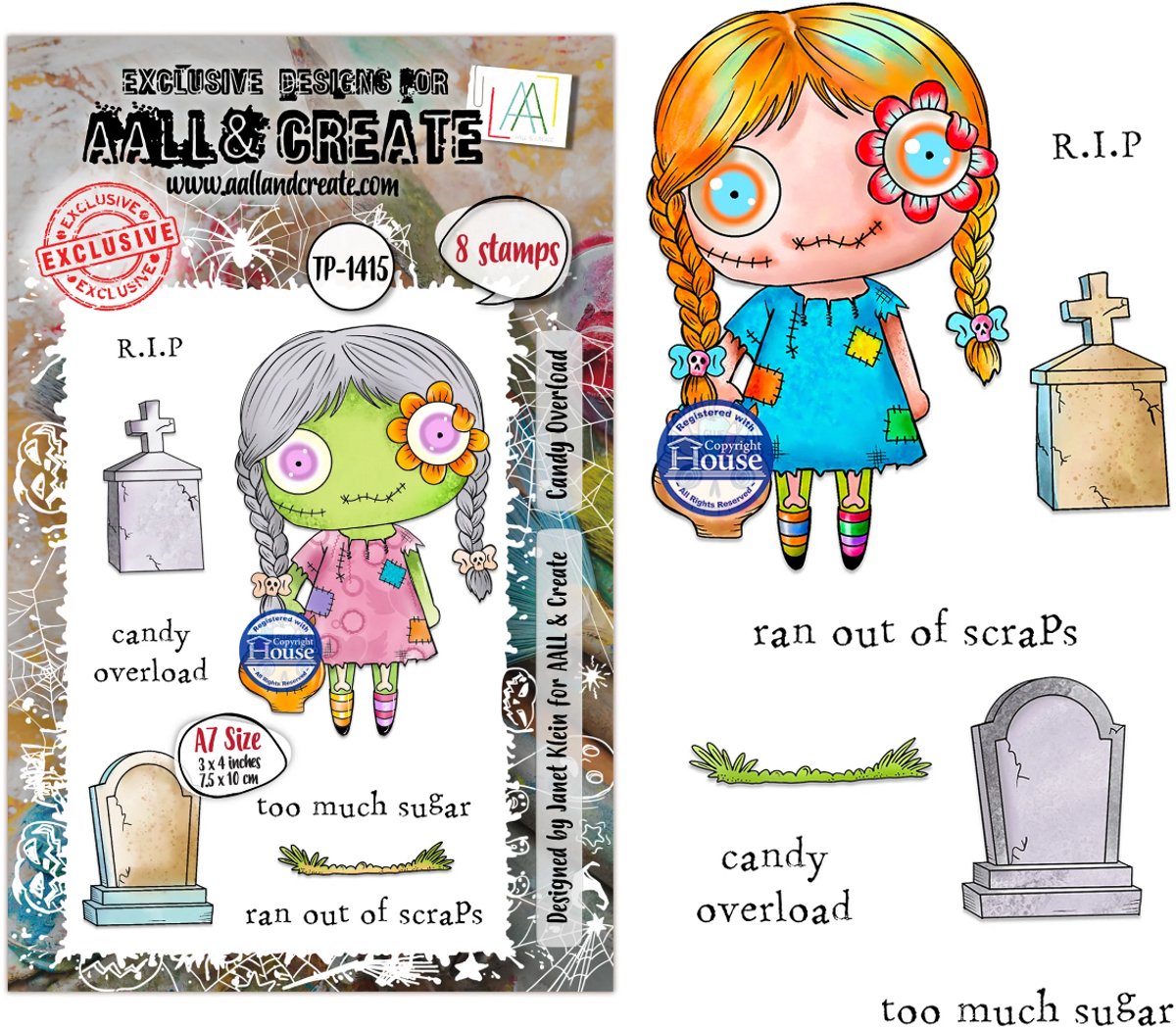 Aall & Create clearstamps A7 - Candy overload