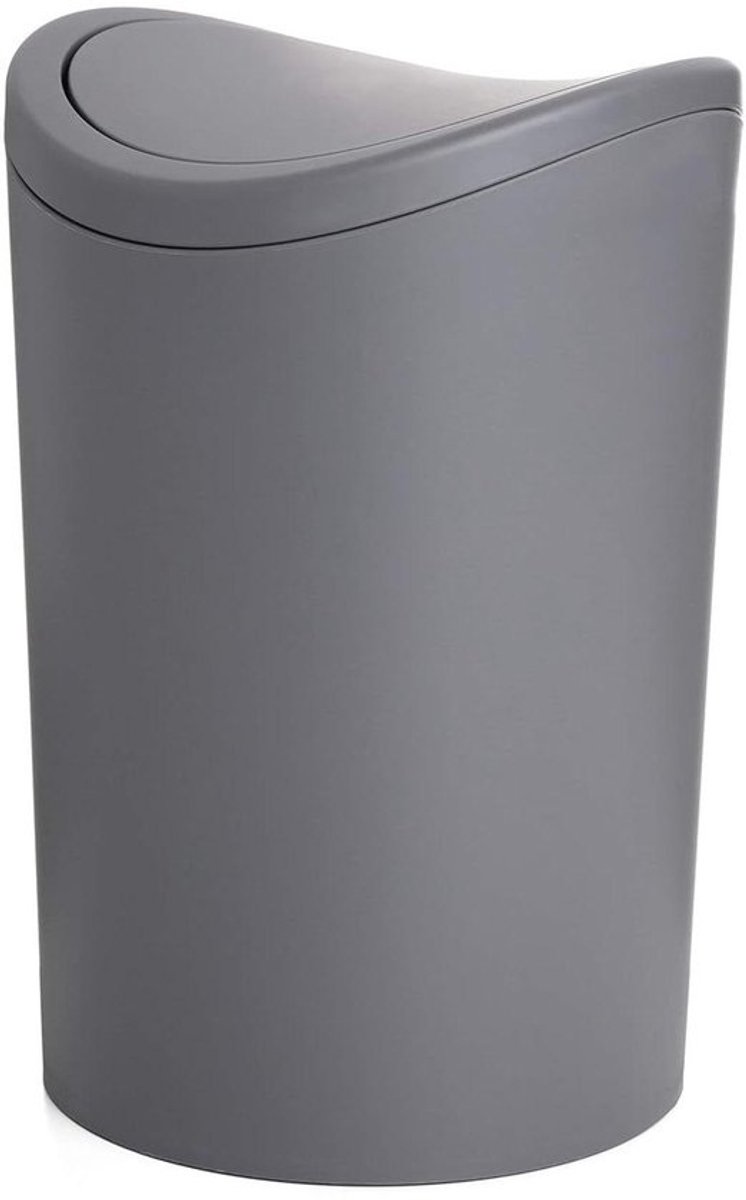 Compacte Badkamer Prullenbak 6L met Kanteldeksel en Zakbevestiging