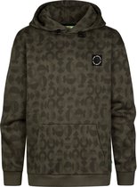 Petrol Industries - Jongens Hoodie met all-over print forgeplace - Zwart - Maat 176