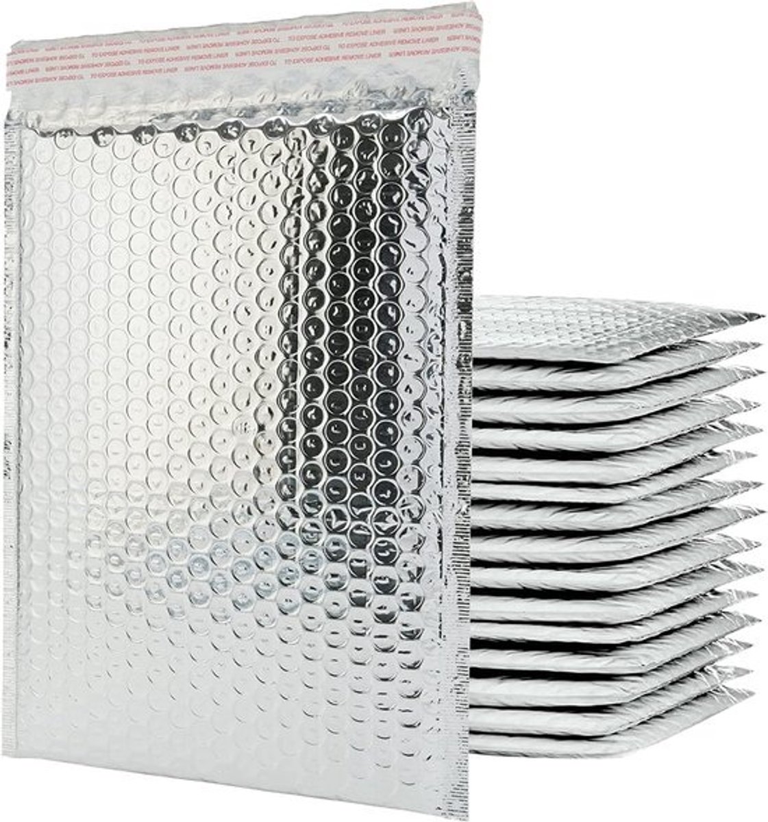 Zilveren bubbelmailers 100 stuks - Waterdichte zelfklevende verzendzakken voor veilige verzending