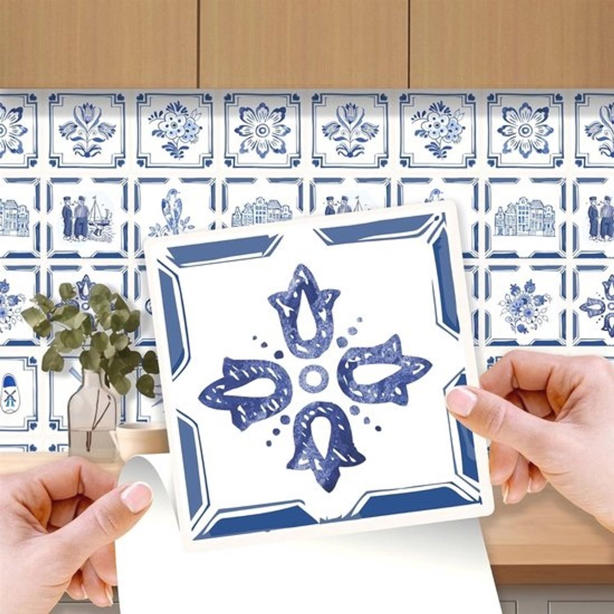24 stuks 15 cm tegelstickers - Zelfklevende wanddecoratie voor woonkamer, keuken en slaapkamer