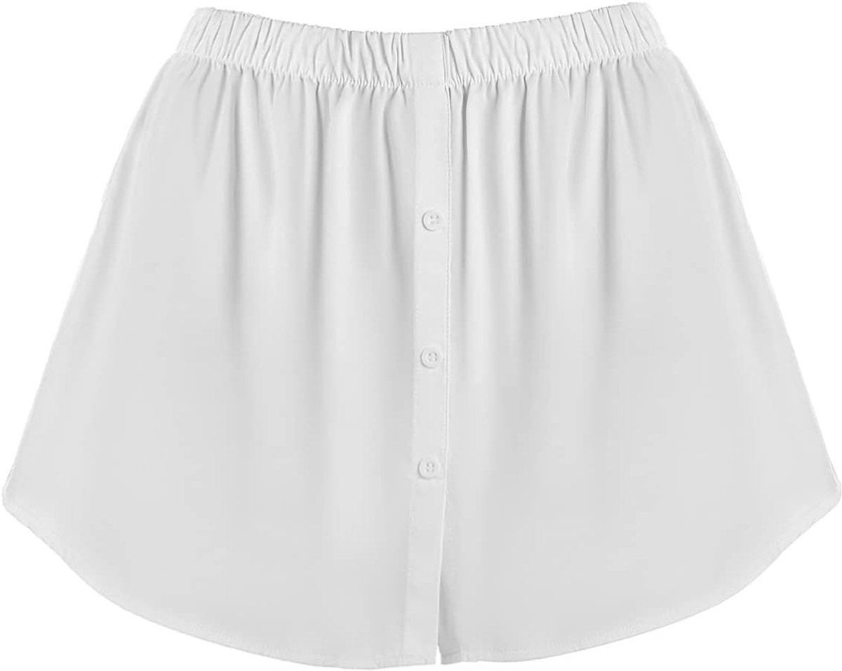 Shirt verlengstuk dames blouse rok verlengstuk met knopen onderrok dames ondershirt blouse rok