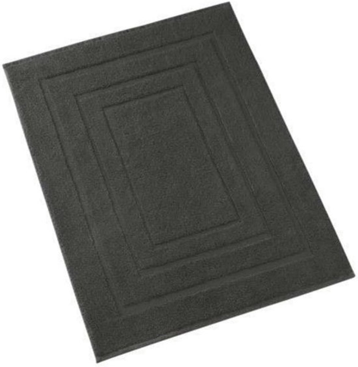 Badmat - Mat voor in de Badkamer Katoen Donkergrijs 75 x 50 cm